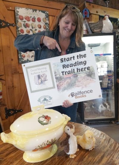 Carolyn Morris children's author Read Good Morning Railfence Bunch as you stroll along our Reading Trail 